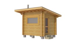 Pihasauna terassiton - 3D